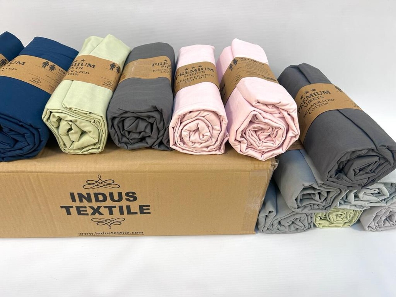 Stock Fitted Sheet Cotton Assorted (roll) - Recycled Cotton Stock Fitted Sheet Cotton Assorted (roll) - Recycled Cotton