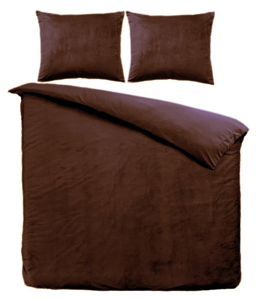 Beau Maison Velvet Duvet Cover Coffee Brown