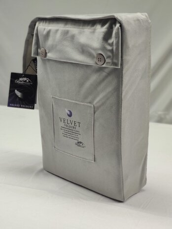 Beau Maison Samt-Bettbezug in Grau