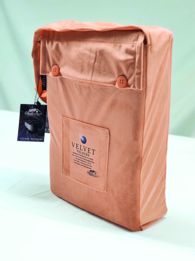 Beau Maison Fluwelen Dekbedovertrek Nude/Roze