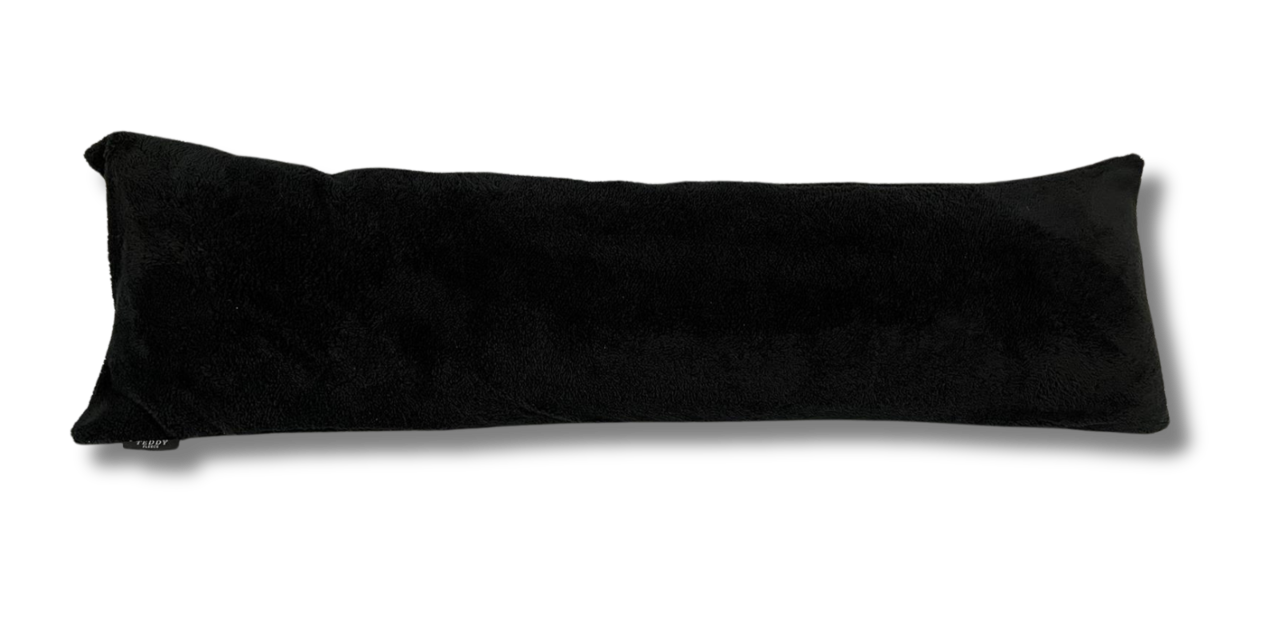 Teddy Fleece Body Pillow Cover Black Indus Textile