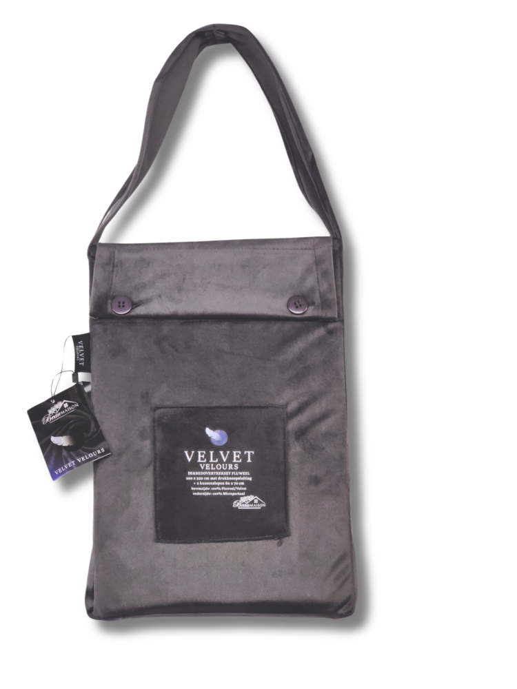 Beau Maison Velvet Duvet Cover Anthracite/Dark Grey Beau Maison Velvet Duvet Cover Anthracite/Dark Grey