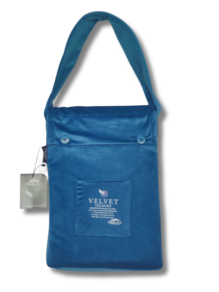 Beau Maison Velvet Bettbezug Petrolblauer Samt/Velours Beau Maison Velvet Bettbezug Petrolblauer Samt/Velours