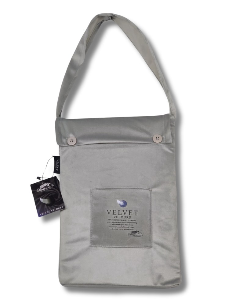 Beau Maison Velvet Duvet Cover Gray