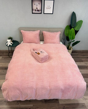 Beau Maison Teddyfleece-Bettbezug Rosa