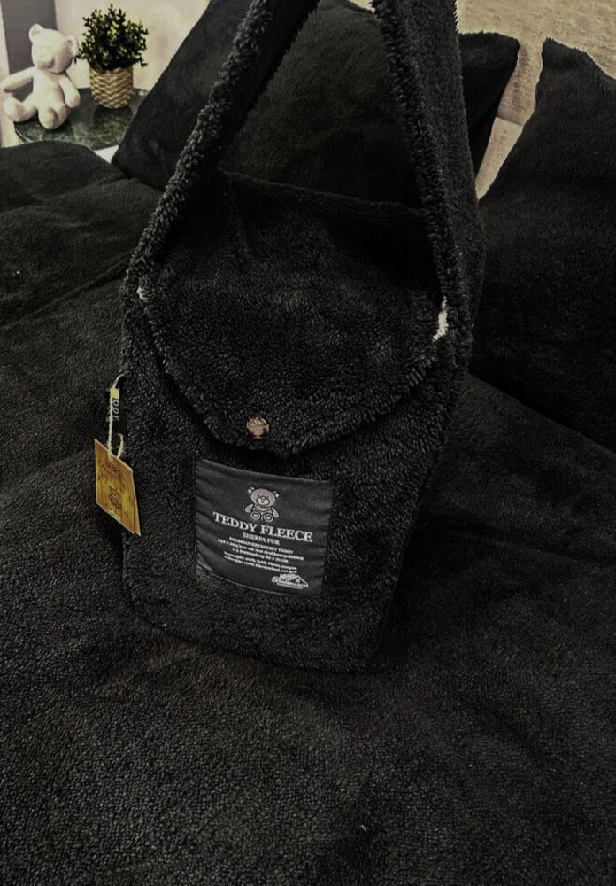 Beau Maison Teddyfleece-Bettbezug Schwarz Beau Maison Teddyfleece-Bettbezug Schwarz