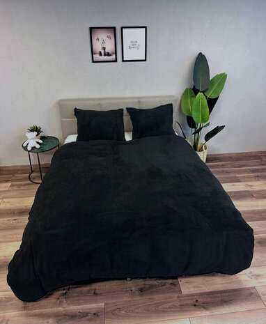 Beau Maison Zwart Teddy Dekbedovertrek Beau Maison Beau Maison Zwart Teddy Dekbedovertrek Beau Maison