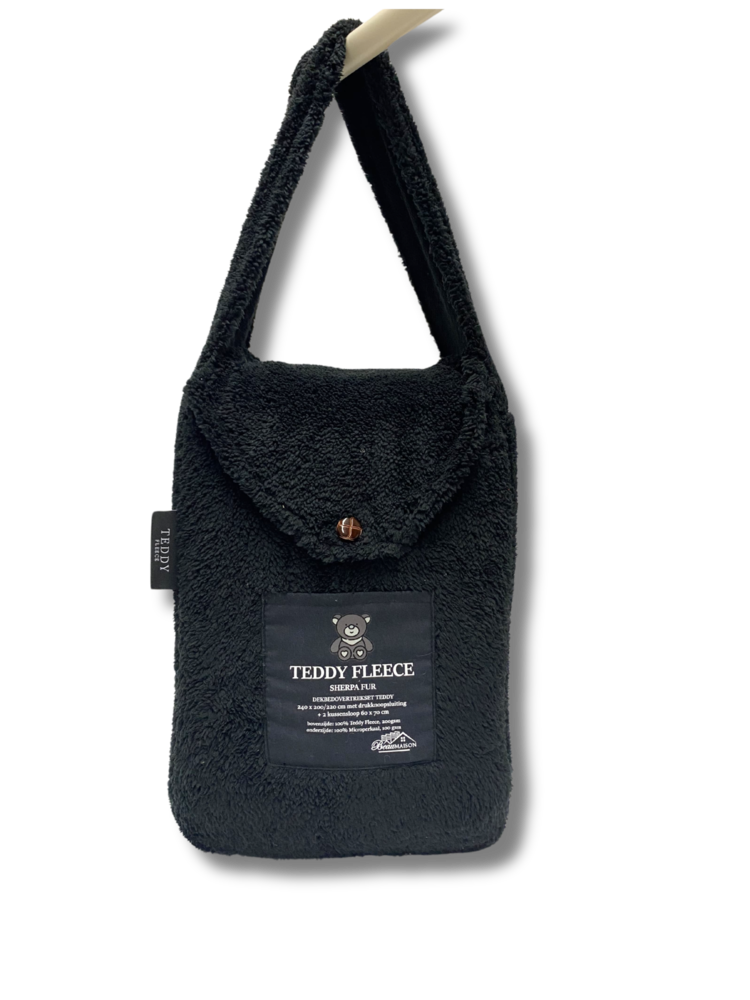 Beau Maison Zwart Teddy Dekbedovertrek Beau Maison Beau Maison Zwart Teddy Dekbedovertrek Beau Maison