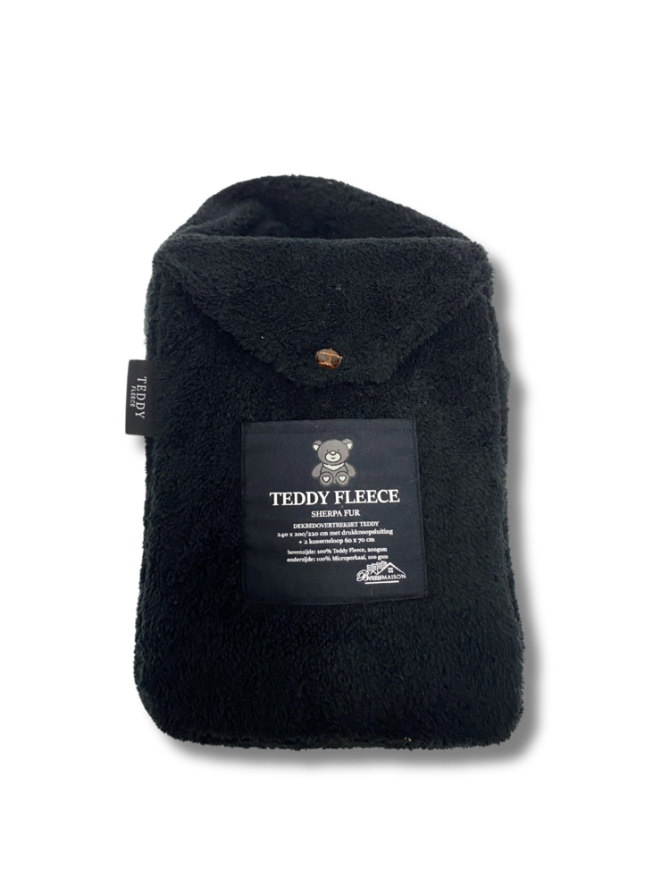 Beau Maison Teddyfleece-Bettbezug Schwarz Beau Maison Teddyfleece-Bettbezug Schwarz