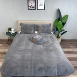 Beau Maison Bettbezug aus Teddyfleece in Grau