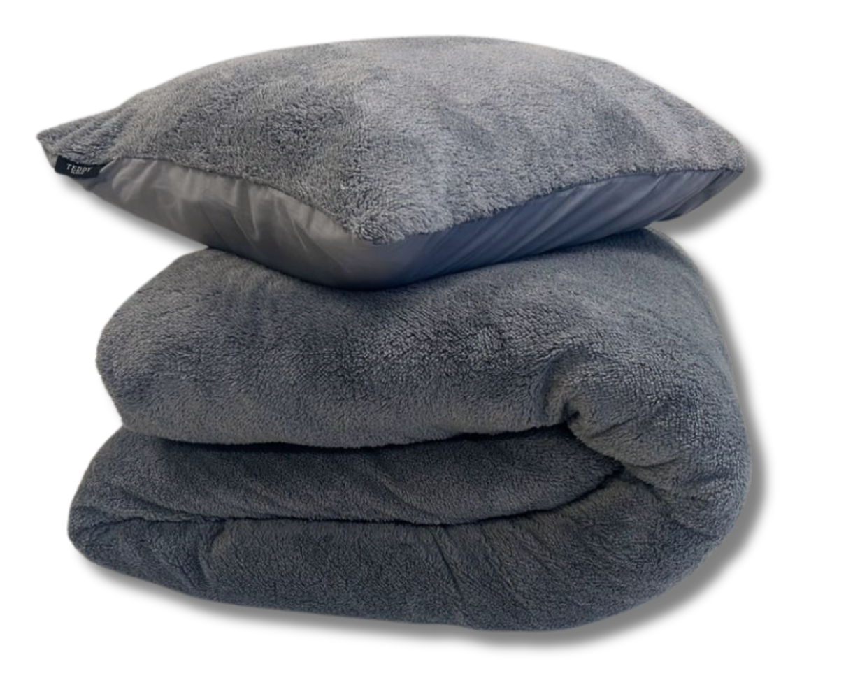 Beau Maison Teddy Fleece duvet cover Gray