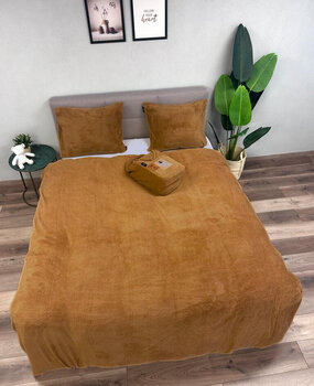 Beau Maison Teddyfleece-Bettbezug Caramel Latte