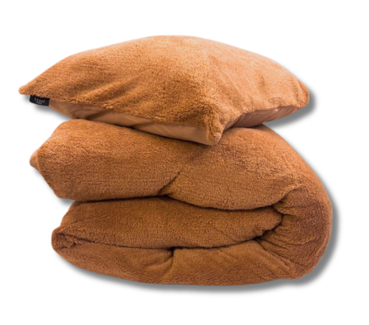 Beau Maison Teddyfleece-Bettbezug Caramel Latte