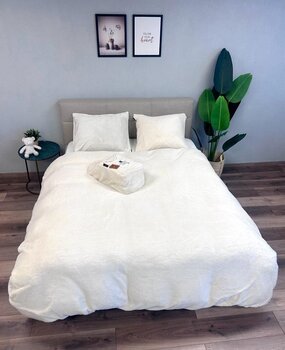 Beau Maison Teddy Fleece Dekbedovertrek Pearl White