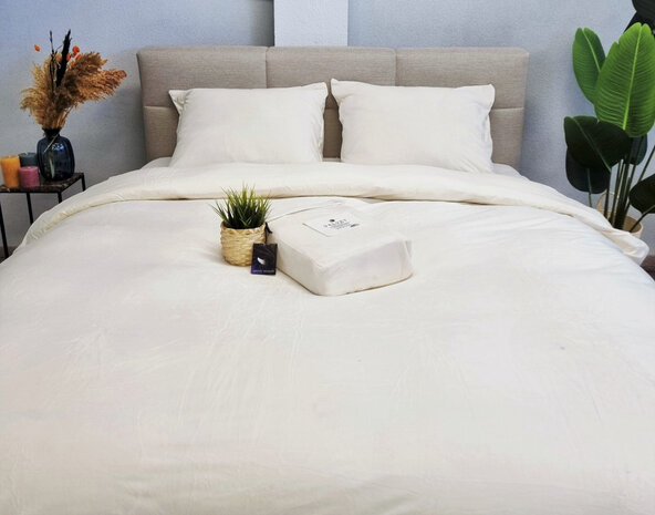 Beau Maison Fluwelen Dekbedovertrek Parelwit Velvet/Velours