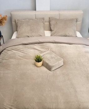 Beau Maison Velvet Duvet Cover Taupe