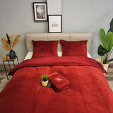 Beau Maison Velvet Duvet Cover Bordeaux/Red