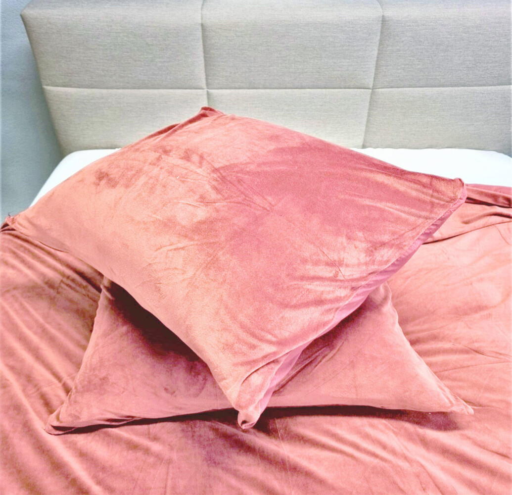 Beau Maison Fluwelen Dekbedovertrek Oud Rose-Rosewood Velvet/Velours Beau Maison Fluwelen Dekbedovertrek Oud Rose-Rosewood Velvet/Velours