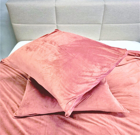 Beau Maison Fluwelen Dekbedovertrek Oud Rose-Rosewood Velvet/Velours Beau Maison Fluwelen Dekbedovertrek Oud Rose-Rosewood Velvet/Velours