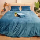 Beau Maison Fluwelen Dekbedovertrek Petrol Blauw
