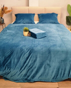 Beau Maison Velvet Duvet Cover Petrol Blue