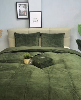 Beau Maison Velvet Duvet Cover Green