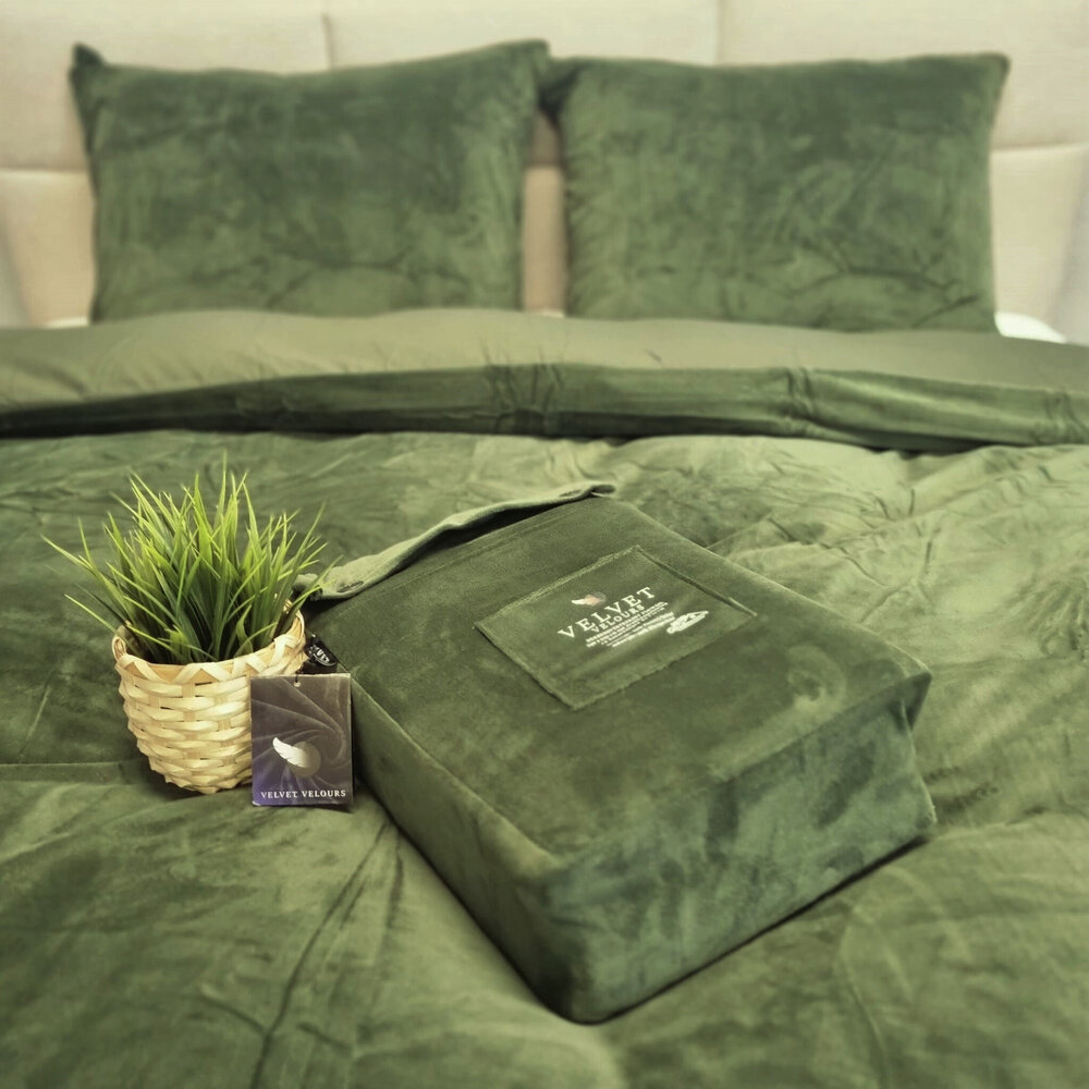 Beau Maison Velvet Bettbezug Grüner Samt/Velours Beau Maison Velvet Bettbezug Grüner Samt/Velours