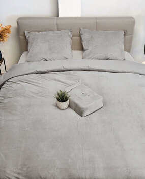 Beau Maison Velvet Duvet Cover Gray