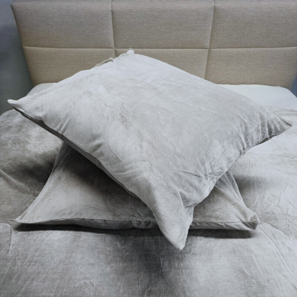 Beau Maison Velvet Duvet Cover Gray