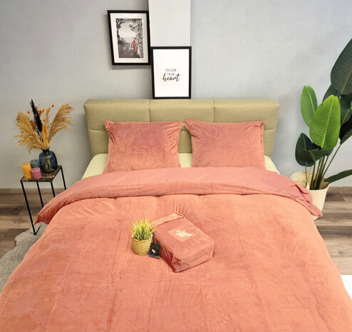 Beau Maison Velvet Duvet Cover Nude Pink