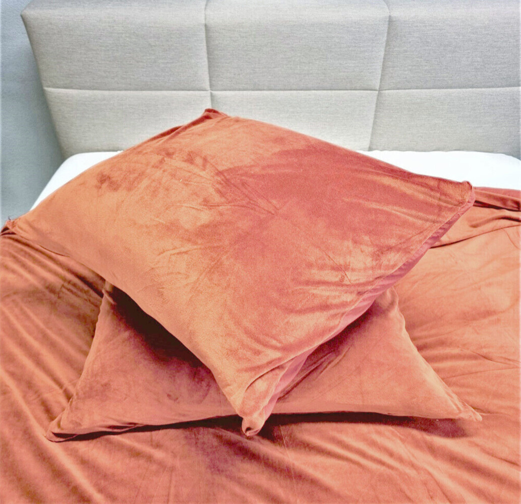 Beau Maison Samt-Bettbezug in Nude-Rosa Beau Maison Samt-Bettbezug in Nude-Rosa