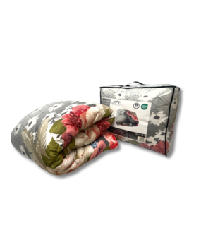 Beau Maison Bedruckte Bettdecke grau mit Rosen