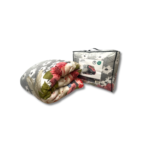 Beau Maison Bedruckte Bettdecke grau mit Rosen All Season Beau Maison Bedruckte Bettdecke grau mit Rosen All Season