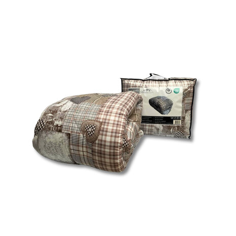 Beau Maison Bedrukte dekbed Beige-Taupe Beau Maison Bedrukte dekbed Beige-Taupe