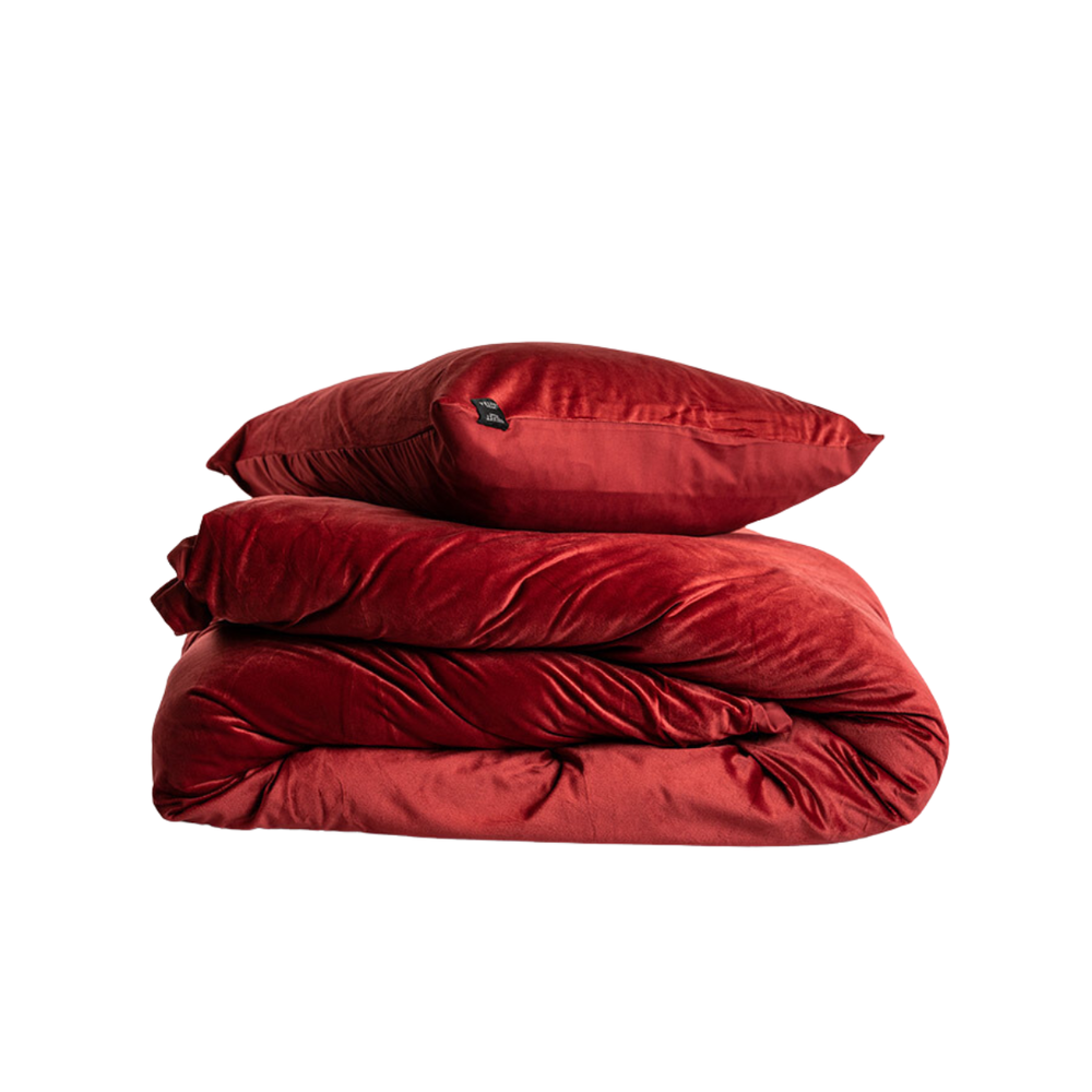 Beau Maison Velvet Duvet Cover Bordeaux/Red Beau Maison Velvet Duvet Cover Bordeaux/Red
