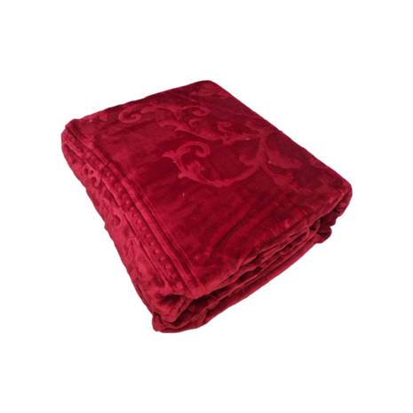 Beau Maison Embossed Uni Blanket Bordeaux 220 x 240 cm | Heavy Quality Beau Maison Embossed Uni Blanket Bordeaux 220 x 240 cm | Heavy Quality