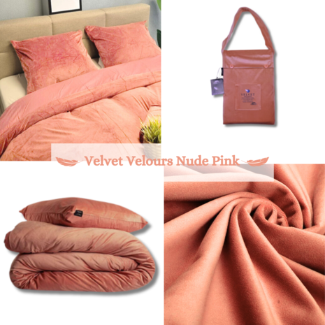 Beau Maison Samt-Bettbezug in Nude-Rosa Beau Maison Samt-Bettbezug in Nude-Rosa