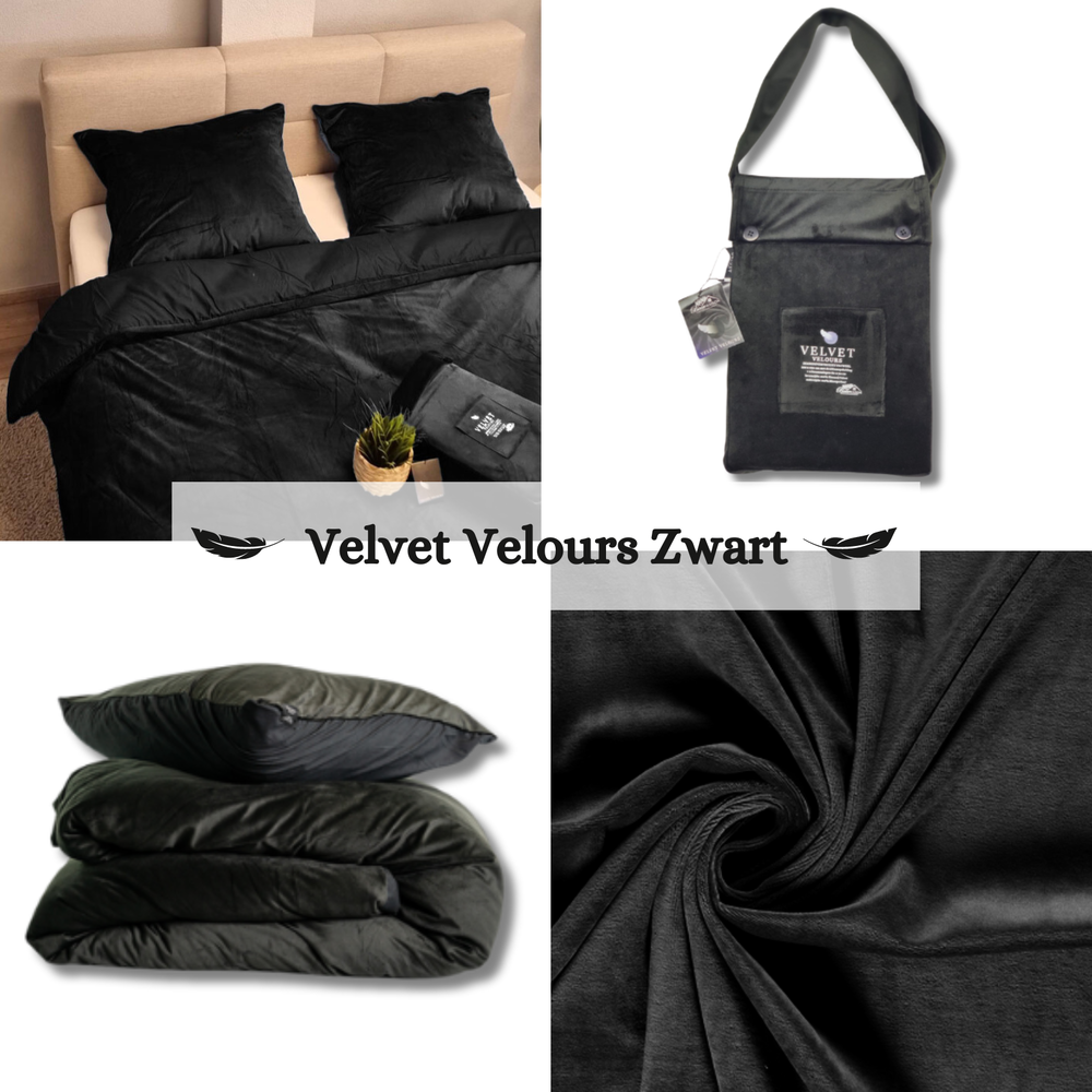 Beau Maison Bettbezug Samt Schwarz/Schwarz Beau Maison Bettbezug Samt Schwarz/Schwarz