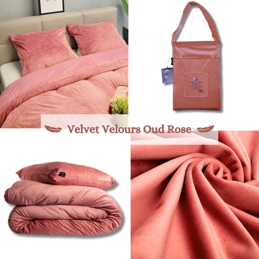 Beau Maison Fluwelen Dekbedovertrek Oud Rose-Rosewood Velvet/Velours Beau Maison Fluwelen Dekbedovertrek Oud Rose-Rosewood Velvet/Velours
