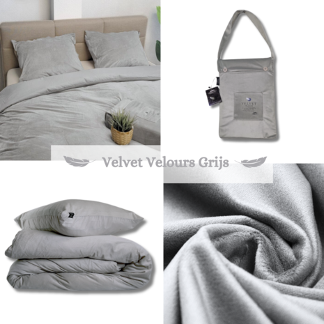 Beau Maison Velvet Duvet Cover Gray