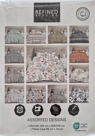 Refined Bedding Duvet cover Assorted Sale 140x200/220cm Refined Bedding Duvet cover Assorted Sale 140x200/220cm