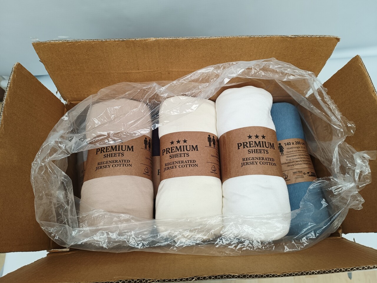 Stock Jersey Hoeslaken (rol) Assorti Stock Jersey Hoeslaken (rol) Assorti