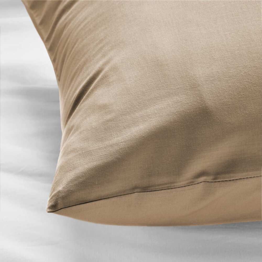 Beau Maison Körperkissenbezug Taupe – 100 % Baumwolle – 40 x 145 cm
