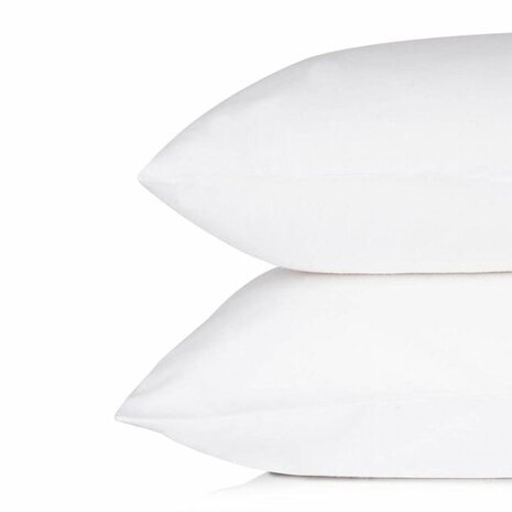 Beau Maison Set of 2 Cotton Pillowcases White - Breathable, Anti-Allergic & OEKO-TEX Certified!