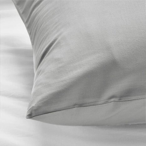 Beau Maison Set of 2 Cotton Pillowcases Grey - Breathable, Anti-Allergic & OEKO-TEX Certified!