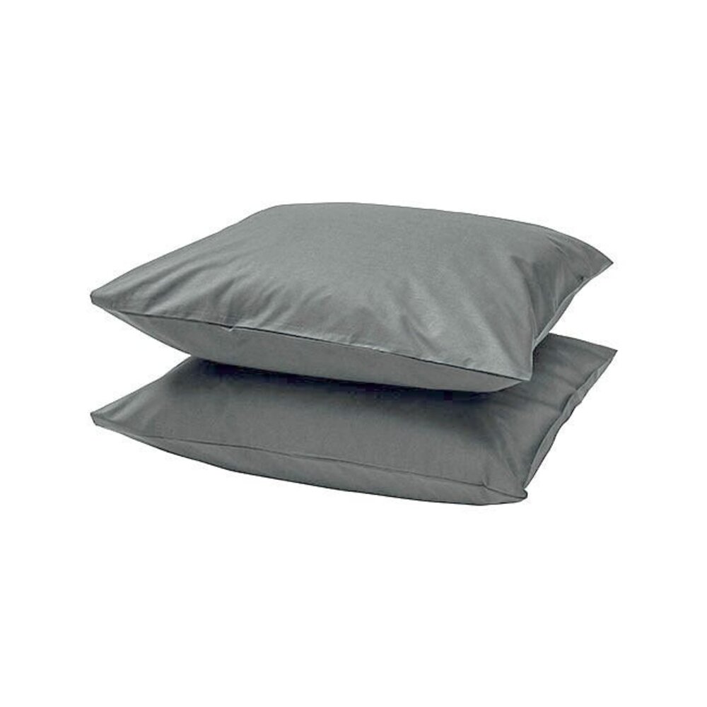 Beau Maison Set of 2 Cotton Pillowcases Anthracite - Breathable, Anti-Allergic & OEKO-TEX Certified!