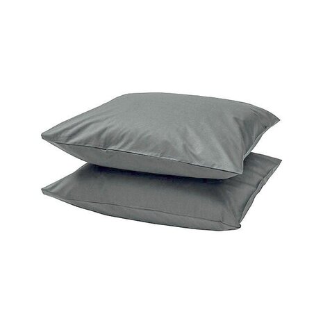 Beau Maison Set of 2 Cotton Pillowcases Anthracite - Breathable, Anti-Allergic & OEKO-TEX Certified!