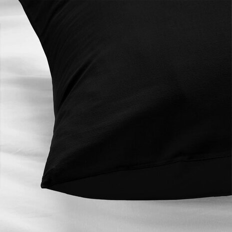 Beau Maison Set of 2 Cotton Pillowcases Black - Breathable, Anti-Allergic & OEKO-TEX Certified! Beau Maison Set of 2 Cotton Pillowcases Black - Breathable, Anti-Allergic & OEKO-TEX Certified!