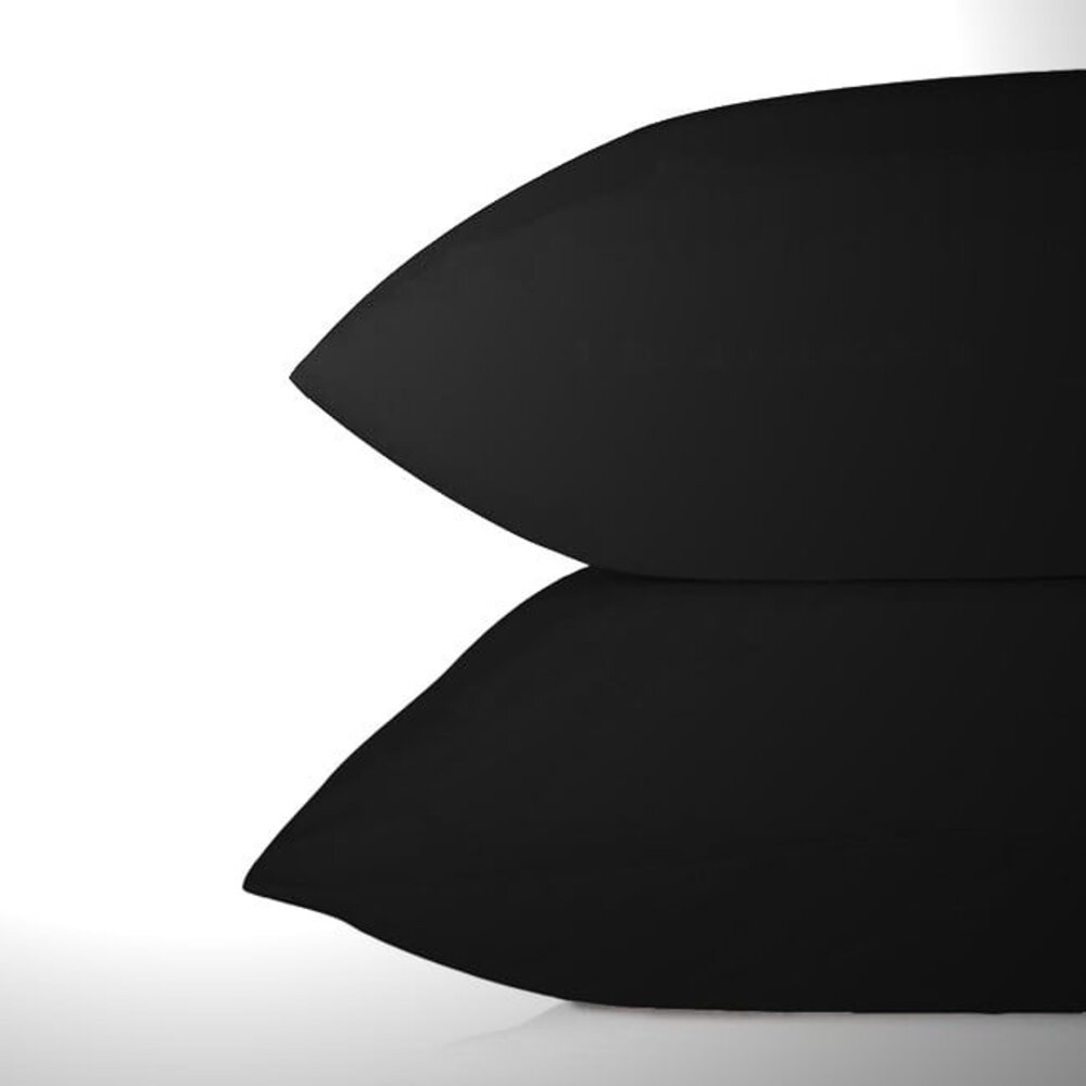 Beau Maison Set mit 2 Baumwollkissenbezügen in Schwarz – atmungsaktiv, antiallergisch und OEKO-TEX-zertifiziert!