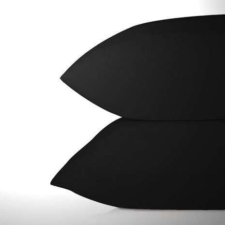 Beau Maison Set mit 2 Baumwollkissenbezügen in Schwarz – atmungsaktiv, antiallergisch und OEKO-TEX-zertifiziert!
